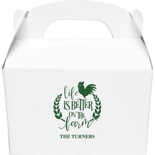 Life Is Better On The Farm Gable Favor Boxes